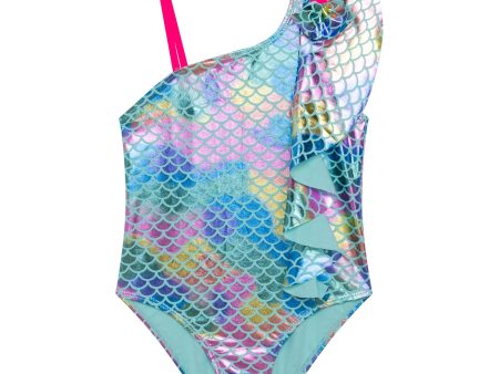 BILLIEBLUSH - Mermaid Swimsuit - Turquoise Discount