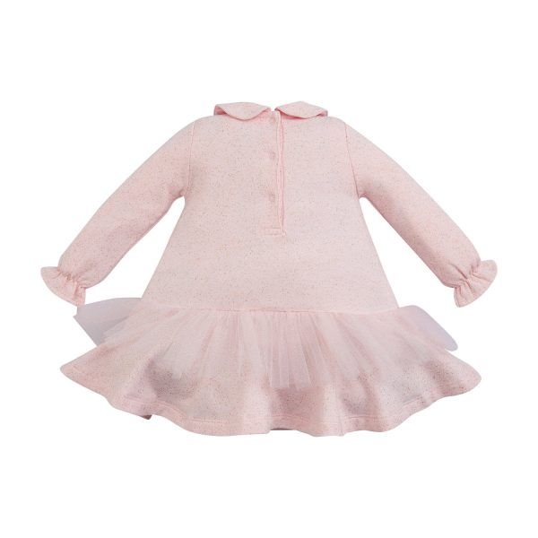 LITTLE A - Check Me Out Ellie Lurex Sweat Dress - Pink Cheap