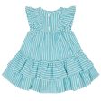 LITTLE A - Kourtney Little Fish Seersucker Dress - Aruba Blue Online