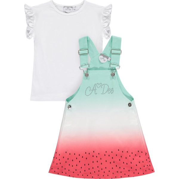 A DEE - Ellie Ombré Denim Dress Set - Mint Online Hot Sale