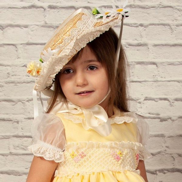 SONATA - Easter Hat Bonnet - Yellow Hot on Sale