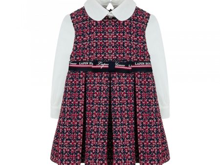 LAPIN HOUSE - Tweed Blouse Dress - Red Online Hot Sale