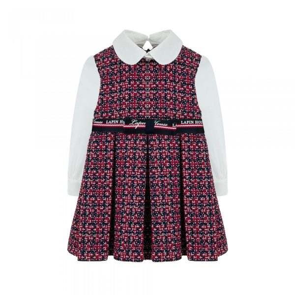 LAPIN HOUSE - Tweed Blouse Dress - Red Online Hot Sale