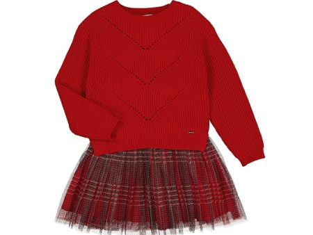 MAYORAL - Knit Dress - Red on Sale