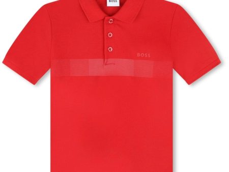 BOSS - Mini Me Polo Shirt -  Red For Discount