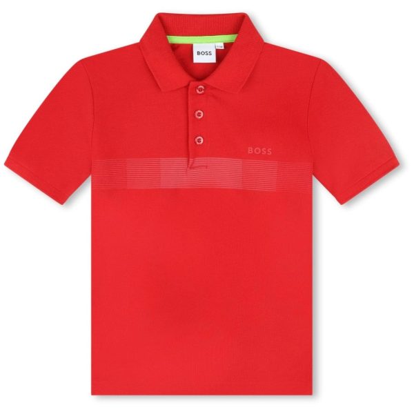 BOSS - Mini Me Polo Shirt -  Red For Discount