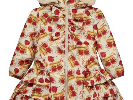 A DEE - A Dee Queen Amelia Crown Print Coat - White Online Hot Sale