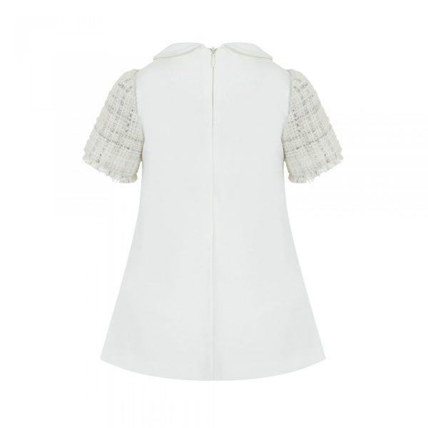 LAPIN HOUSE - Tweed A Line Dress - Cream Online Hot Sale