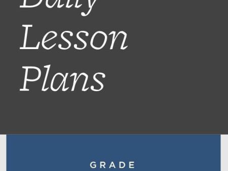 4th Grade Daily Lesson Plans Online Sale