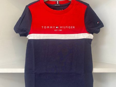 TOMMY HILFIGER - Colour Block Tee - Red Online Hot Sale