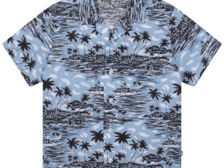 HUGO BOSS - Hawaiian Shirt - Blue Sale