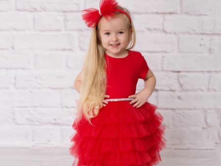 Daga - Follow My Heart Layered Tutu Dress - Red Online