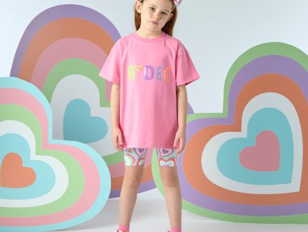 A DEE - Ellie Pop Hearts Cycling Short Set - Pink Gloss Fashion