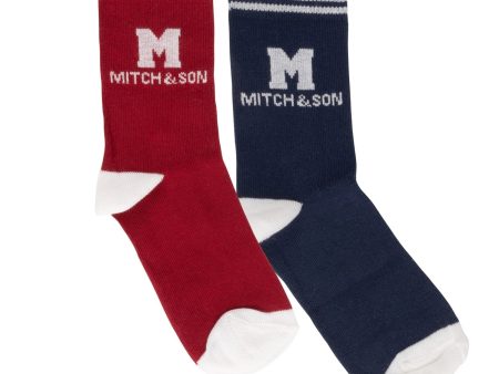 MITCH & SON - Bennet 2 Pack Socks - Chilli Red For Cheap