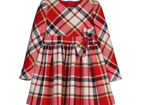 MAYORAL - Plaid Bow Dress - Red Online now