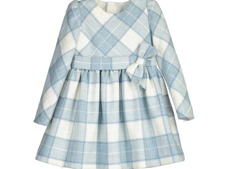 MAYORAL - Plaid Bow Dress - Bluebell For Sale