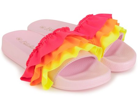 BILLIEBLUSH - Frill Sliders - Pink For Discount