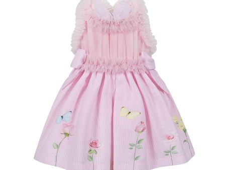 LAPIN HOUSE - Tulle Cross Back Dress - Pink Cheap