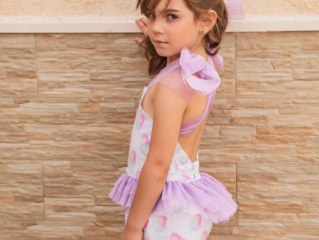 BABINE - Candy Floss Playsuit - Lilac on Sale