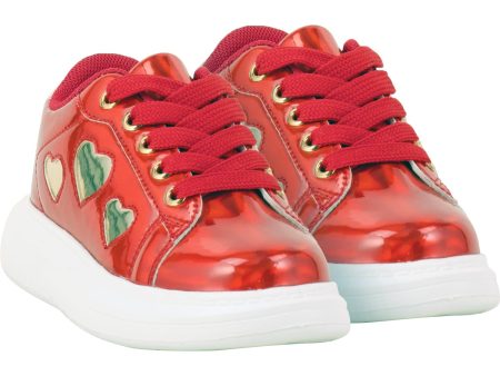 A DEE -  A Dee Queen Queeny Chunky Heart Trainers - Red Supply