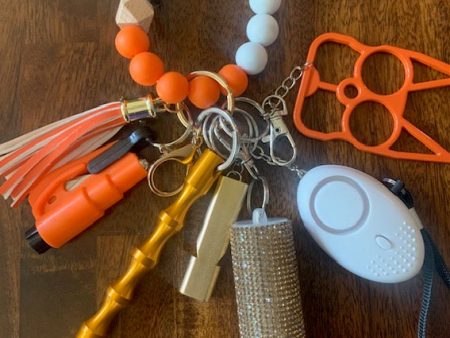 Dreamsicle  Beaded Safety Keychain Online