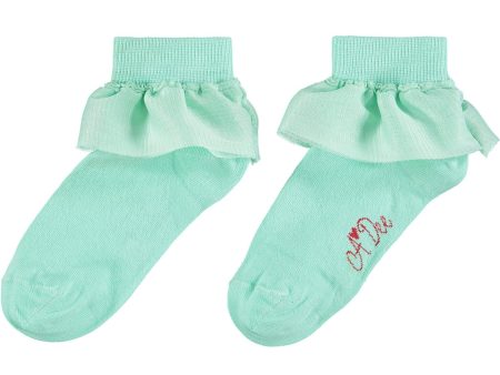 A DEE - Ellis Frill Ankle Socks - Miami Mint For Cheap