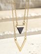 Natural Stone Black Pendant Necklace Fashion