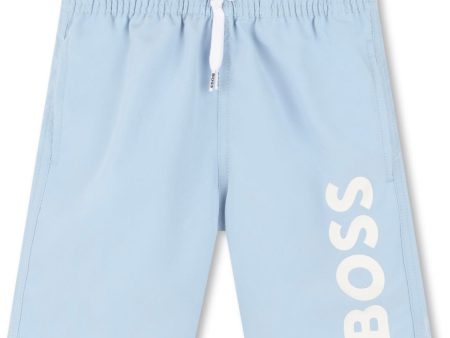 BOSS - Swim Short Logo - Blue For Cheap