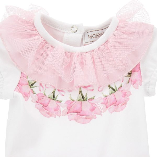 MONNALISA - Rose  Skirt Set & Hairband - Pink For Sale