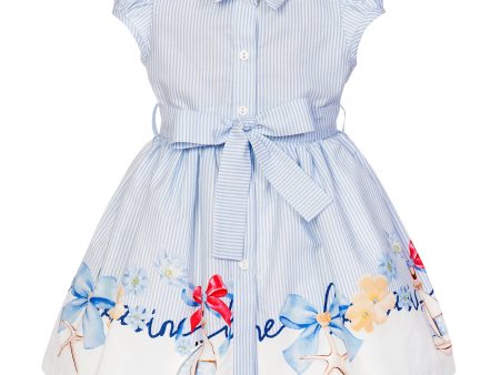 BALLOON CHIC - Nautical Shirt Dress - Blue Online