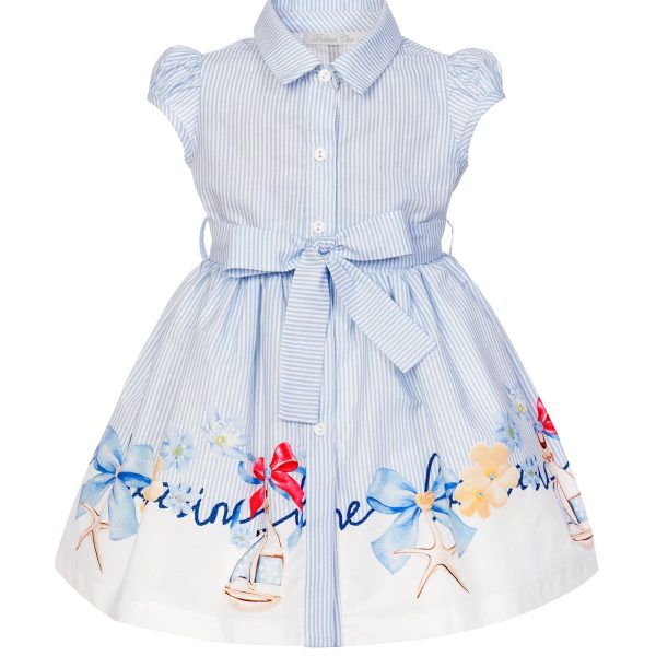 BALLOON CHIC - Nautical Shirt Dress - Blue Online