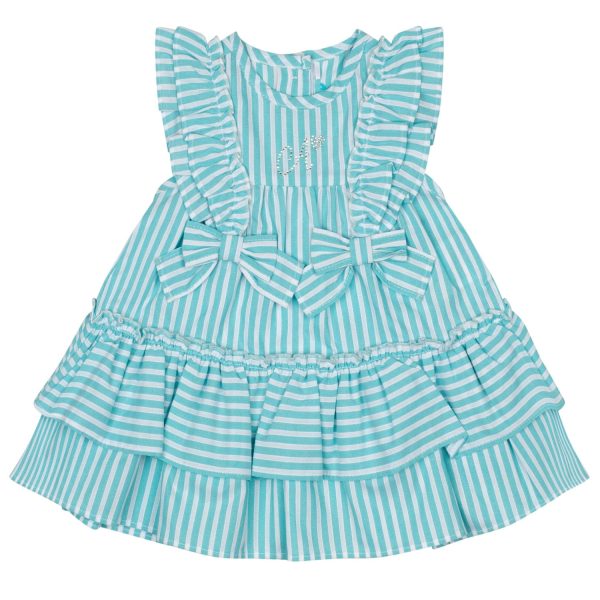 LITTLE A - Kourtney Little Fish Seersucker Dress - Aruba Blue Online