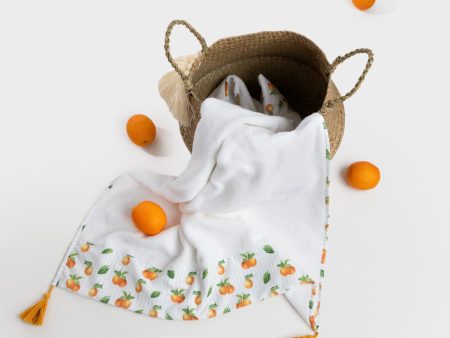 MEIA PATA - Oranges Print Towel - Orange For Cheap