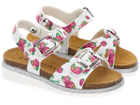 MONNALISA - Strawberry Sandals - White Online now