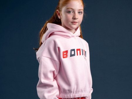 BONINI BY A DEE - Cropped Hoodie  - Pink Fairy Online now