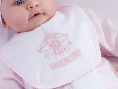 FIRST BABY - Carousel Bib  - Pink Sale