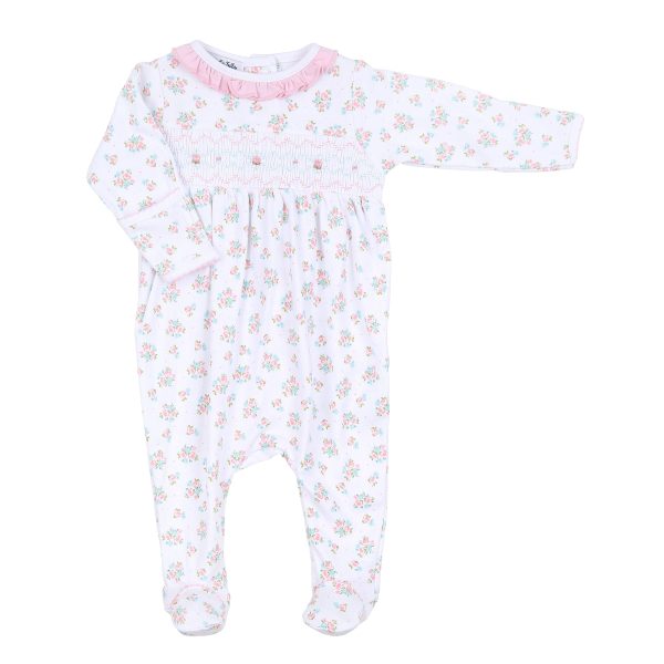 MAGNOLIA BABY - Annalise’s Classics Smocked Babygrow - Pink Hot on Sale