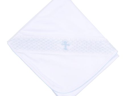 MAGNOLIA BABY - Blessed Smocked Blanket - Blue For Sale