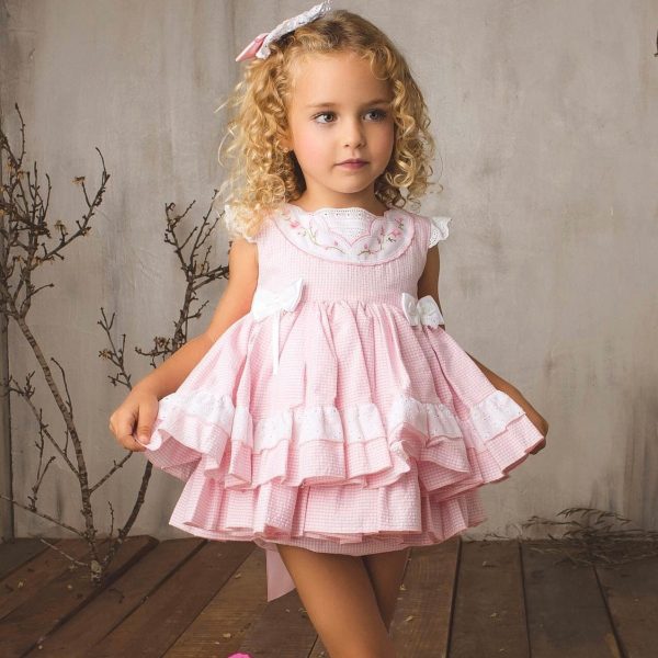 LA AMAPOLA - Nancy Baby Dress - Pink Online Hot Sale