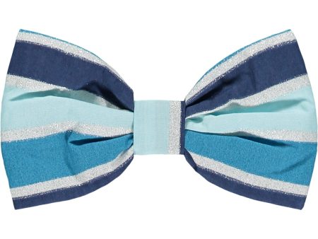 A DEE - Mr Unicorn Deja Stripe Bow Clip - Aqua Discount