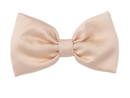 A DEE - From A Dee With Love Rowan Satin Bow Hair Clip - Light Gold Hot on Sale