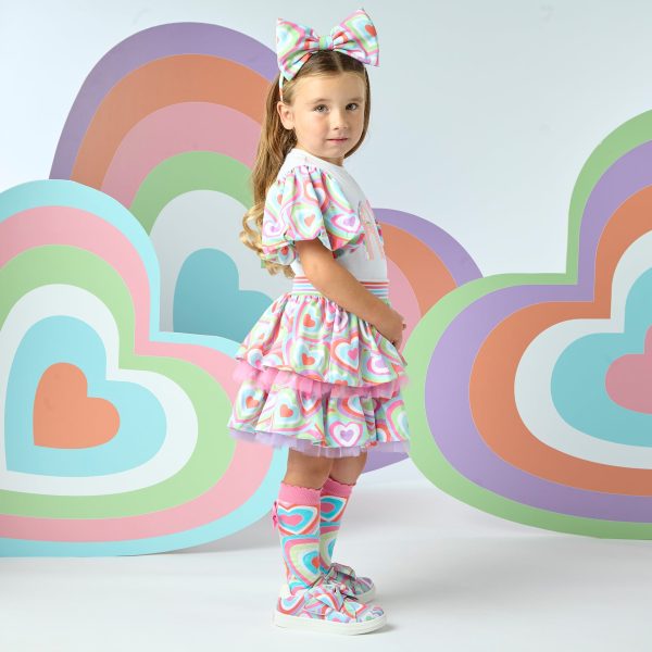 A DEE - Evita Pop Hearts Skirt Set - Bright White Online Sale