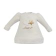 LITTLE A - As Good As Gold Fallon Fur Trimmed Star Dress - White Supply