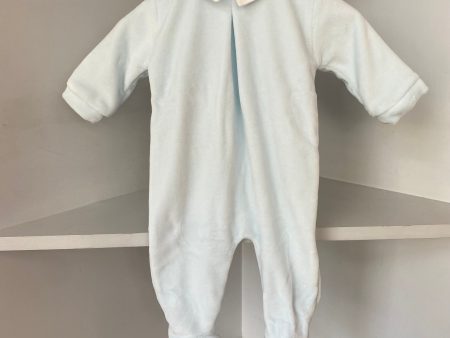 Coccode - Embroidered Collar Babygrow - Baby Blue Online Hot Sale