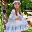 LA AMAPOLA - Ingrid Puffball Dress - Blue Cheap