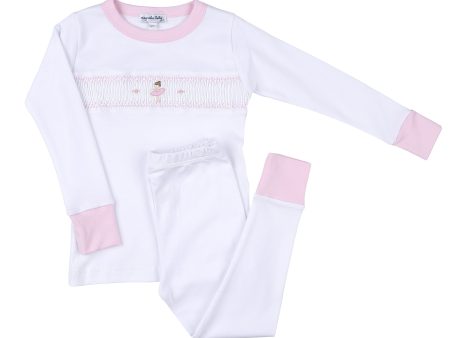 MAGNOLIA BABY - Ballerina Smocked Pyjamas - Pink Supply