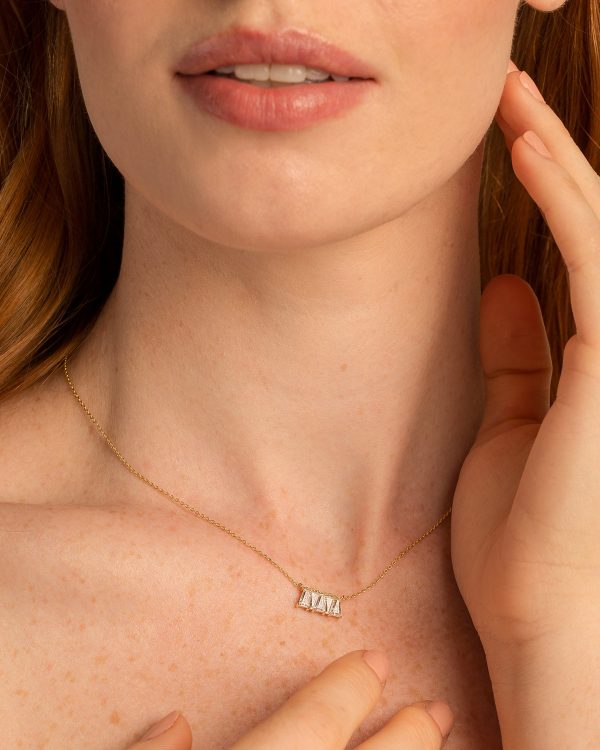 Beautifully Broken Baguette Dainty Necklace Online Sale