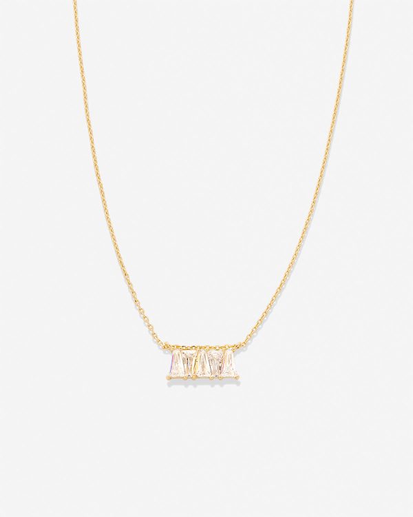 Beautifully Broken Baguette Dainty Necklace Online Sale