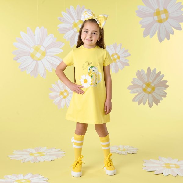 A DEE - Dancia  Daisy Dreamer T Shirt Dress - Daisy Yellow on Sale