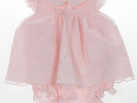 BARCELLINO - Lace Dress Romper - Pink Online Sale